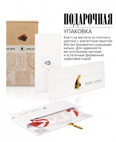 Шелковый (Бахмаль) Клатч-конверт-папка-косметичка RISUS AERI! (Воздушная улыбка!) RISUS AERI!_Thiny/S